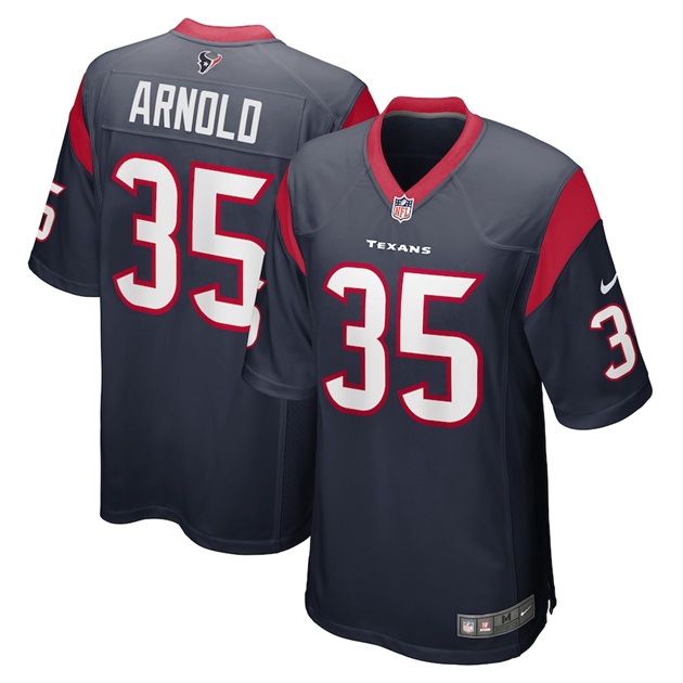 mens nike grayland arnold navy houston texans game player jersey